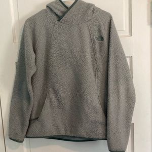 North face Sherpa fuzzy sweatshirt light green